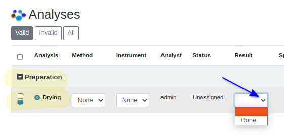 Prepration step completed in Bika Open Source LIMS