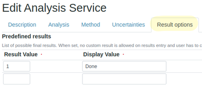 Set Preparation step's Result Option in Bika Open Source LIMS