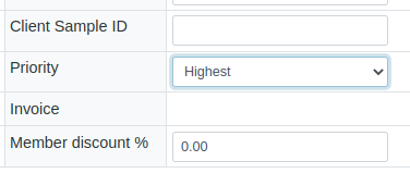 Setting Sample Priority on its view page in Bika Open Source LIMS