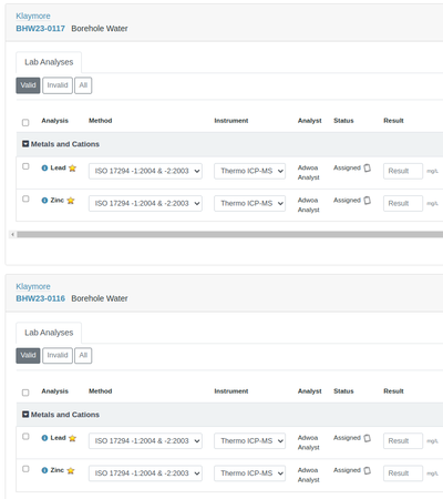 Multi Results Capture in Bika Open Source LIMS