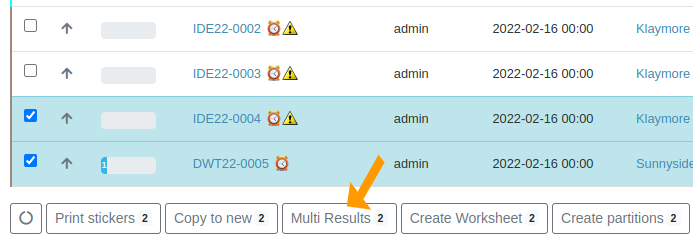 Multi Results in Bika Open Source LIMS