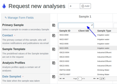 Selecting Samples for re-analysis in Bika Open Source LIMS