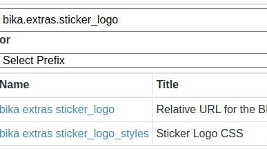 Sample label entries in Bika Open Source LIMS