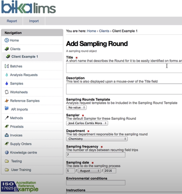 BIka Open Source LIMS Samling Rounds video