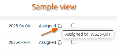 Analyses on AR hyperlinked to Worksheet they are assigned to