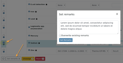 Capture Analysis Remarks in Bika Open Source LIMS