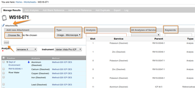 Upload attachments to Worksheet results in Bika and Senaite Open Source LIMS