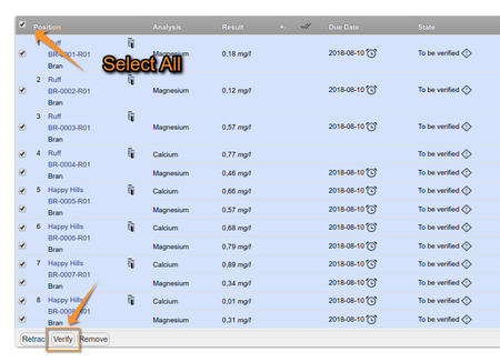 Verify a Worksheet of analysis results in Open Source Bika LIMS / Senaite