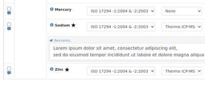 View Analysis Remarks in Bika Open Source LIMS